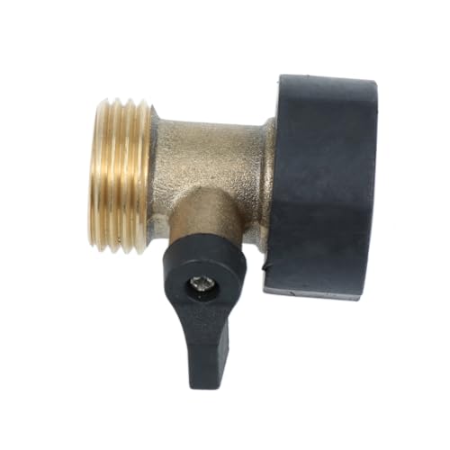 MERRYHAPY Messing Gartenschlauchanschluss Gewinde mit Absperrventil und Komfortgriff Robuster Schlauchverbinder für Bewässerung Sprinkler Rv Einfache Bedienung ohne Werkzeug von MERRYHAPY