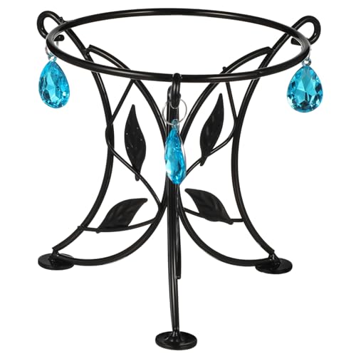 MERRYHAPY Metall Gazing Ball Ständer Robust Eleganter Kristallkugelhalter Kreativ für Garten und Wohnraum Dekoration Schwarz ohne Platte als Geschenk oder Tischdeko von MERRYHAPY