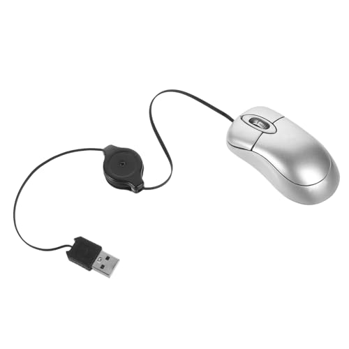 MERRYHAPY Mini Optische Mit Einziehbarem Kabel Kompakt Für Reisen Plug-and-Play USB- Für Pc Und Notebook von MERRYHAPY