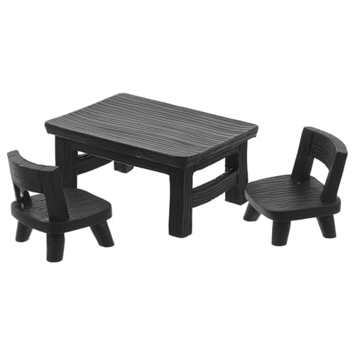 MERRYHAPY Miniatur Puppenhaus Möbel Set Harz Tisch und Stuhl Set für kleine Landschaft Dekoration DIY freundlich Stabiles Design für Gartenlandschaften und Terrarien von MERRYHAPY
