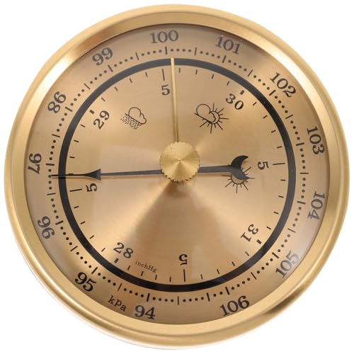 MERRYHAPY Multifunktionales Barometer mit Zifferblattdesign Tragbares Wetterstation-gerät mit Thermometer Hygrometer Luftdruckmesser und Regenanzeige für Präzise Wettervorhersage Zuhause von MERRYHAPY