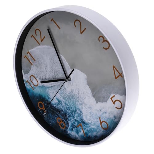 MERRYHAPY Wanduhr Ohne Ticken Outdoor Batteriebetrieben Geräuschlos Meeresstil Für Schlafzimmer Dekorative Uhr Mit Nautischem Design von MERRYHAPY
