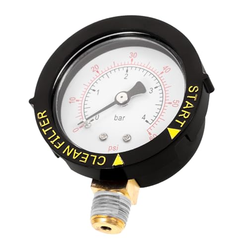 MERRYHAPY Pool Druckmessgerät Npt für Schwimmbad Wasserfilter Spa Manometer Leicht Ablesbar und Installieren von MERRYHAPY