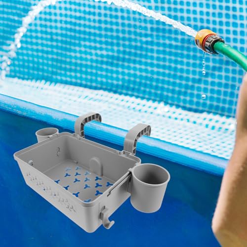 MERRYHAPY Pool Hängekorb mit Haken Abnehmbarer Aufbewahrungskorb für Poolzubehör und Handtücher Multifunktionaler Organizer für Poolrand Outdoor Einsatz Grauer Kunststoff mit Becherhalter MERRYHAPY Pool Hängekorb mit Haken Abnehmbarer Aufbewahrungskorb für Poolzubehör und Handtücher Multifunktionaler Organizer für Poolrand Outdoor Einsatz Grauer Kunststoff mit Becherhalter von MERRYHAPY