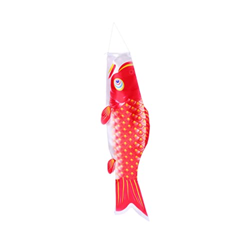 MERRYHAPY Karpfenform Flagge Japanische Dekorative Fahne Für Drachenbootfest Und Partys Rot Langlebiges Satinmaterial Für Outdoor-dekoration Und Fotohintergrund von MERRYHAPY
