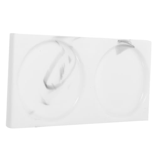 MERRYHAPY Resin Ablagetablett für Badezimmer Weiß Marmoroptik Vielseitiges Toiletten Organizer Tablett mit Großem Fassungsvermögen Platzsparend für Waschbecken Schminktisch Deko und von MERRYHAPY