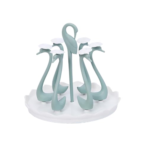 MERRYHAPY Rotierender Kunststoff Becherhalter Schwan Design Stangen Tassenhalter Wasserbecher Aufbewahrung für Küche Haushalt Blau Kreativer Mug Rack Organizer MERRYHAPY Rotierender Kunststoff Becherhalter Schwan Design Stangen Tassenhalter Wasserbecher Aufbewahrung für Küche Haushalt Blau Kreativer Mug Rack Organizer von MERRYHAPY