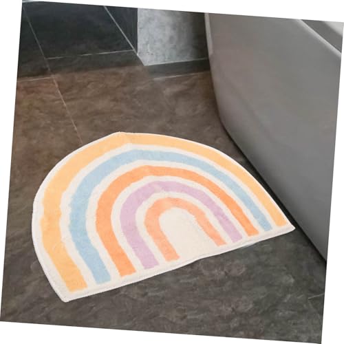 MERRYHAPY Rutschfester Badezimmerteppich Saugfähige Regenbogen Türmatte mit Weicher Oberfläche Maschinenwaschbar Anti rutsch Fußmatte für Bad und Eingangsbereich von MERRYHAPY