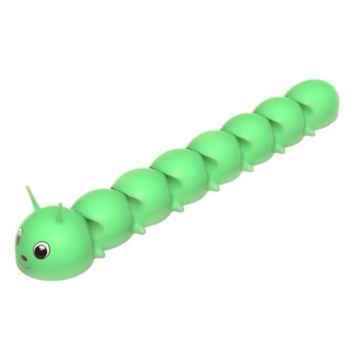 MERRYHAPY Siligel Kabelwickler Caterpillar form Grün Selbstklebender Kabelorganisator mit Starkem Klebeband Langlebig und Vielseitig für Büro Schreibtisch Auto und Haushalt zur Praktischen von MERRYHAPY