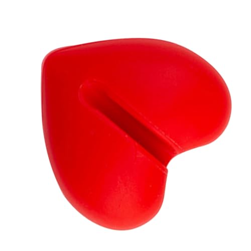 MERRYHAPY Silikon Thermometer Clip Halterung Herzförmig Rot Kratzfester Topfclip für Thermometer Sonde Sicherer Halt Beim Kochen Vielseitig Einsetzbar für Milch Süßigkeiten Grillen und von MERRYHAPY
