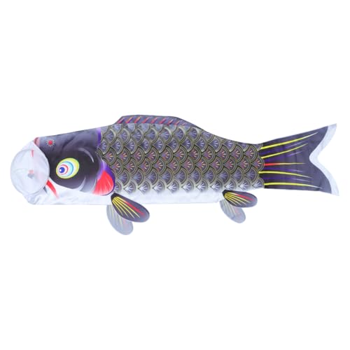 MERRYHAPY Koi-fisch-dekor Windsäcke Für Den Außenbereich, Langlebig, 100 Cm Koi-fisch-windsack Flagge in Karpfenform Dekorative Flagge Fischdrachen-windsack Japanischer Draussen Windfahne von MERRYHAPY