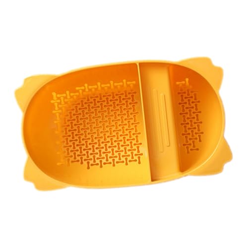 MERRYHAPY Spülbecken Abflusskorb mit Sattelform Stabiler Siebkorb für Küchenabfälle Platzsparendes Drainage Regal Abnehmbar Glatte Kanten Praktischer Haushalts Sink Organizer in Gelb von MERRYHAPY