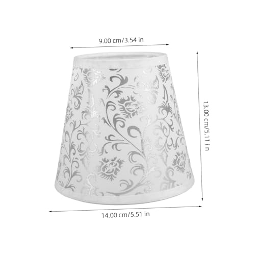 MERRYHAPY Stoff Lampenschirm Silbermuster Wand Deckenleuchte Abnehmbarer Lampenschirm für Wohnzimmer Schlafzimmer Tischlampen Ersatzschirm von MERRYHAPY