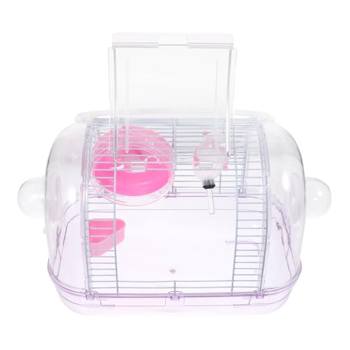 MERRYHAPY Transparenter Hamsterkäfig Tragebox Atmungsaktiver Kleintierkäfig mit Sicherem Verschluss Geeignet für Hamster Igel Kaninchen und Kleine Haustiere Rosa MERRYHAPY Transparenter Hamsterkäfig Tragebox Atmungsaktiver Kleintierkäfig mit Sicherem Verschluss Geeignet für Hamster Igel Kaninchen und Kleine Haustiere Rosa von MERRYHAPY