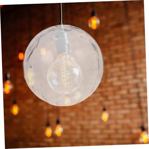 MERRYHAPY Transparenter Runder Glas Lampenschirm Ersatzglas Kugel für Deckenleuchte Tischlampe Kronleuchter Weichleuchtend Langlebig Vielseitig für Wohnzimmer Schlafzimmer Esszimmer von MERRYHAPY