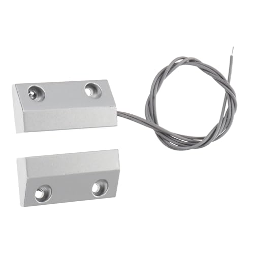 MERRYHAPY Tür Fensteralarm Sensor Mc Langlebiger Zinklegierung mit Kabelgebundener Magnetüberwachung Robust für Rolltor und Eisentür Professioneller Türalarm für Wohnraumschutz von MERRYHAPY