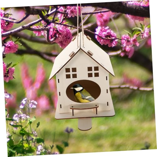 MERRYHAPY Unvollendetes Holz vogelhaus zum Selberbauen Wetterfester Nistkasten für Kleine Vögel Hängendes Vogelfutterhaus aus Nachhaltigem Naturholz Dekorativ für Garten und Balkon MERRYHAPY Unvollendetes Holz vogelhaus zum Selberbauen Wetterfester Nistkasten für Kleine Vögel Hängendes Vogelfutterhaus aus Nachhaltigem Naturholz Dekorativ für Garten und Balkon von MERRYHAPY