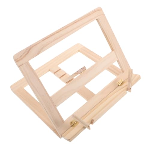 MERRYHAPY Verstellbarer Holz Laptopständer mit Verbesserter Luftzirkulation Ergonomische Tablet Halterung für Schreibtisch und Bücher Multifunktionaler Leseständer mit Klappbarem Design von MERRYHAPY