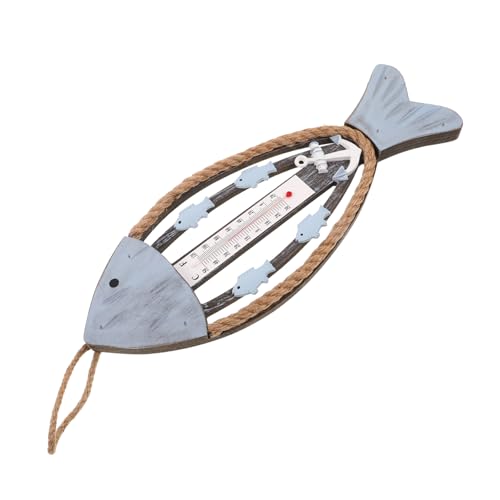 MERRYHAPY Vintage Nautical Fisch-wandthermometer mit Fischgrätenförmigem Temperaturmessgerät und Lichtbeständigem Finish Langlebig und Vielseitig für Garten Terrasse Flur und Küsten-dekor von MERRYHAPY
