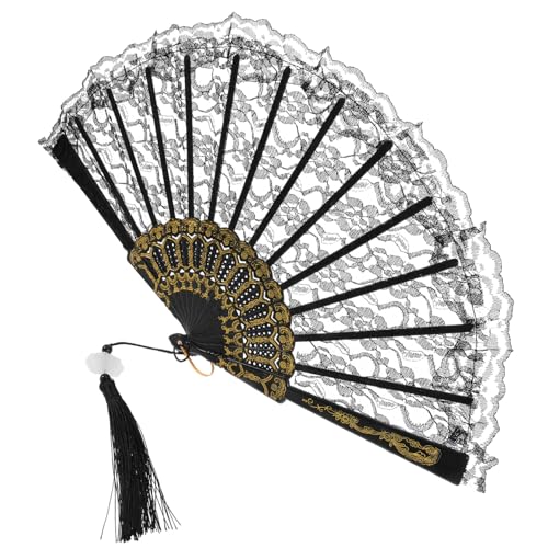 MERRYHAPY Vintage Spitzen-handfächer mit Quaste Multifunktional für Tanz Party Hochzeit und Dekoration Handgehaltener Fächer im Klassischen Chinesischen Stil als und Bühnenrequisite MERRYHAPY Vintage Spitzen-handfächer mit Quaste Multifunktional für Tanz Party Hochzeit und Dekoration Handgehaltener Fächer im Klassischen Chinesischen Stil als und Bühnenrequisite von MERRYHAPY