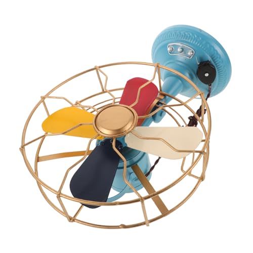 MERRYHAPY Vintage Tischventilator Modell aus Robustem Eisen Mittelgroßes Retro-dekorationsobjekt mit Feiner Handarbeit Detailgetreu Langlebig als Stilvolles Wohnaccessoire für Nostalgisches von MERRYHAPY