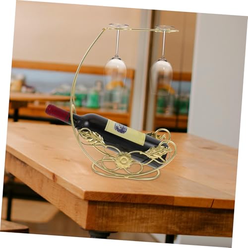 MERRYHAPY Weinglashalter Antik Gold Kreatives Stabiles Upside Down Stemware Rack für Gläser Eleganter Weinflaschenhalter und Trockenständer für Zuhause Bar Restaurant von MERRYHAPY