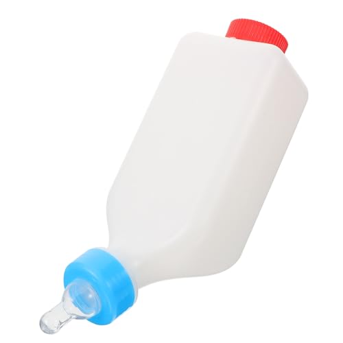 MERRYHAPY Wiederverwendbare Fütterflasche für Lämmer und Kleine Tiere Robustes Bruchsicheres Design mit Glatter Oberfläche Spezieller Sauger für Natürliche Milchaufnahme Einfach zu Reinigen von MERRYHAPY