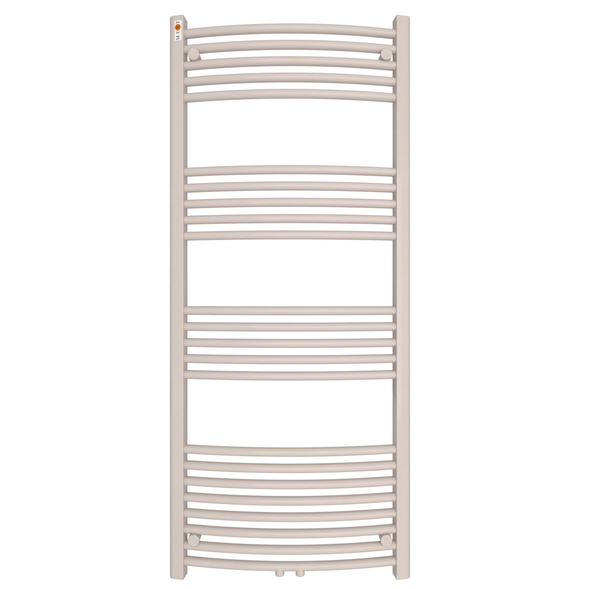 MERT Badheizkörper Standard gebogen 600 x 1400 mm mit Mittelanschluss, weiss von MERT