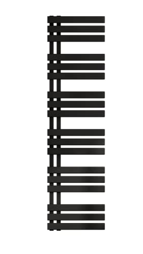 MERT Design Badheizkörper ASK mit Mittelanschluss | Handtuchtrockner | Radiator (40 x 164 cm, Tiefschwarz) von MERT