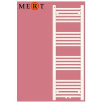 Mert - Badheizkörper royal, 40 x 180cm, weiss, gerade, 3 Betriebsarten möglich - Weiss von MERT