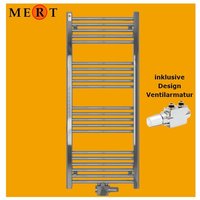 Mert - Badheizkörper royal, Chrom gerade, inkl Design Ventilarmatur, 50 x 150cm von MERT