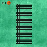 Mert - Design Badheizkörper elen 40 x180 cm, schwarz, rechts-/linksbündig - Schwarz von MERT