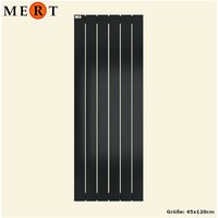 Mert - Design Badheizkörper teo tiefschwarz, Flachheizkörper, 45 x 180 cm 1 Regal links - Schwarz Mert - Design Badheizkörper teo tiefschwarz, Flachheizkörper, 45 x 180 cm 1 Regal links - Schwarz von MERT