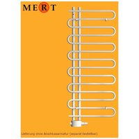 Mert - Design Badheizkörper tersse 50 x100 cm, weiß, Mittelanschluss - Weiss von MERT
