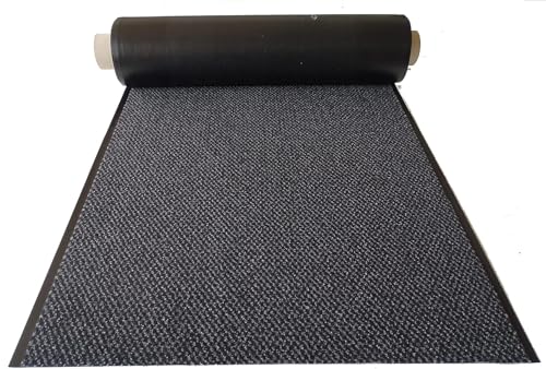 MERTEX Schmutzfangläufer Meterware 60 cm Dark-schwarz meliert - ohne Rand an den Schnittkanten (60 x 350 cm, Dark) von MERTEX