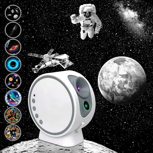 MERTTURM® Sternenhimmel Projektor Mit Meteoreffekt, 8-in-1 Planetariums Projektor Lampe für Schlafzimmer, Galaxy Projektor mit Einstellbarer Fokuslinser für Kinder Erwachsene Weihnachts Dekoration von MERTTURM