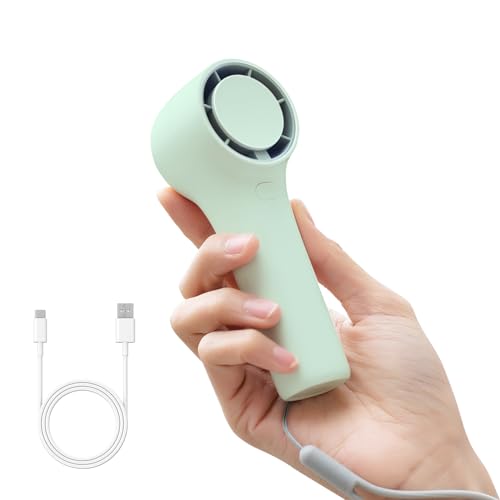 MERTTURM Mini Ventilator, Handventilator Turbo(11H Standby), Ventilator Klein & Tragbar mit 4 super starken Windstufen, Bürstenlosen Motor, Handventilatoren mit Akku Aufladbar für Outdoor von MERTTURM
