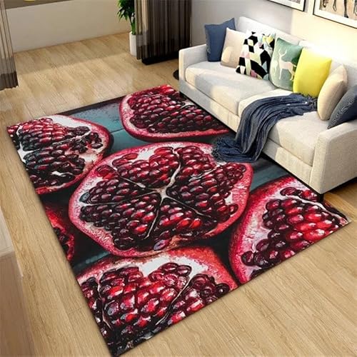 MERVOS Creative Fruit Printed Carpet Wohnzimmer Küche Schlafzimmer Badezimmer Flur Antirutschmatte von MERVOS