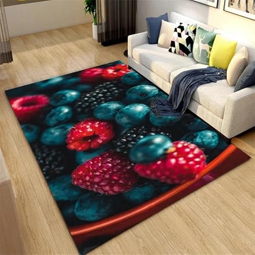 MERVOS Kreative Obstdruck Teppich Wohnzimmer Küche Schlafzimmer Bad Flur rutschfeste Bodenmatte von MERVOS