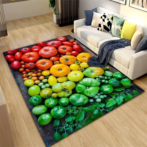 MERVOS Kreative Obstdruck Teppich Wohnzimmer Küche Schlafzimmer Bad Flur rutschfeste Bodenmatte von MERVOS
