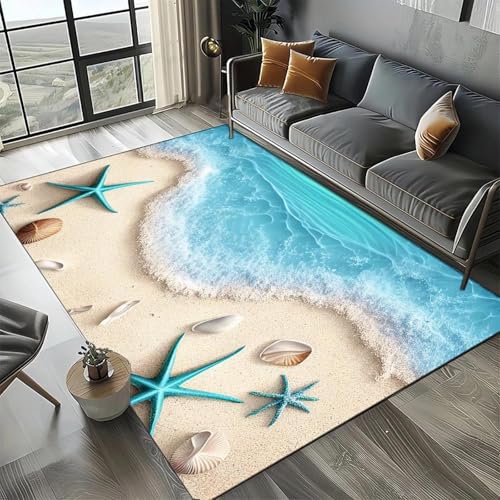 MERVOS Starfish Beach Shell Starfish Rug Geeignet für Wohnzimmer, Schlafzimmer, Balkon und Küche rutschfeste Matte MERVOS Starfish Beach Shell Starfish Rug Geeignet für Wohnzimmer, Schlafzimmer, Balkon und Küche rutschfeste Matte von MERVOS