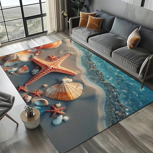 MERVOS Starfish Beach Shell Starfish Rug Geeignet für Wohnzimmer, Schlafzimmer, Balkon und Küche rutschfeste Matte MERVOS Starfish Beach Shell Starfish Rug Geeignet für Wohnzimmer, Schlafzimmer, Balkon und Küche rutschfeste Matte von MERVOS