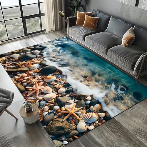 MERVOS Starfish Beach Shell Starfish Rug Geeignet für Wohnzimmer, Schlafzimmer, Balkon und Küche rutschfeste Matte MERVOS Starfish Beach Shell Starfish Rug Geeignet für Wohnzimmer, Schlafzimmer, Balkon und Küche rutschfeste Matte von MERVOS