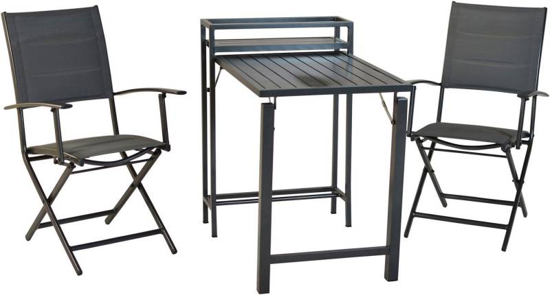 MERXX Balkonset »Florenz«, (Set, 3-tlg), Tischplatte aus Aluminium von MERXX