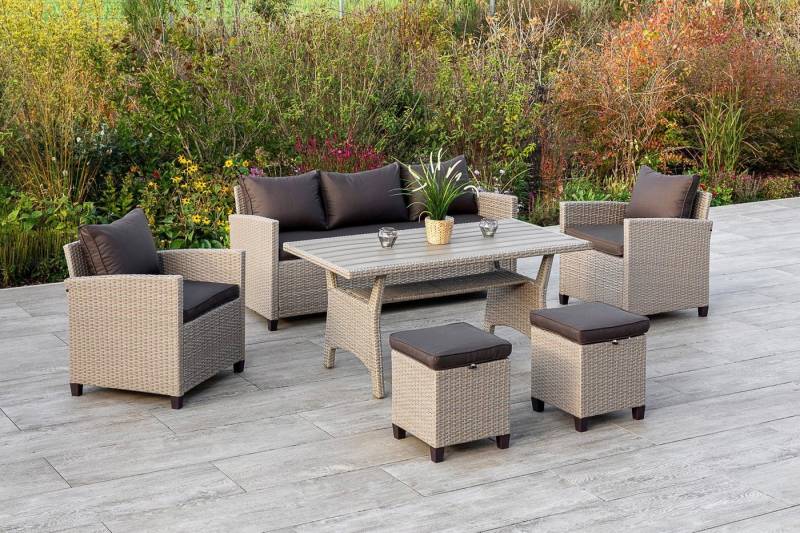 MERXX Garten-Essgruppe Striano, (16-tlg), inklusive Kissen, Dining-Set von MERXX