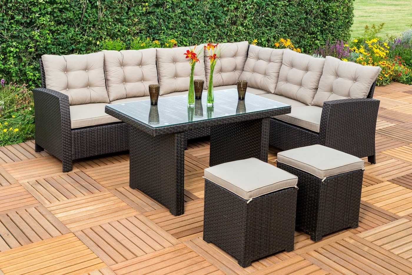 MERXX Gartenlounge-Set Salerno, Schenkel beidseitig montierbar von MERXX