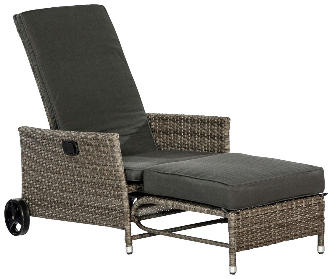 MERXX Gartensessel Komfort Deckchair (4-tlg), Stahl/Kunststoff, inkl. Auflagen von MERXX