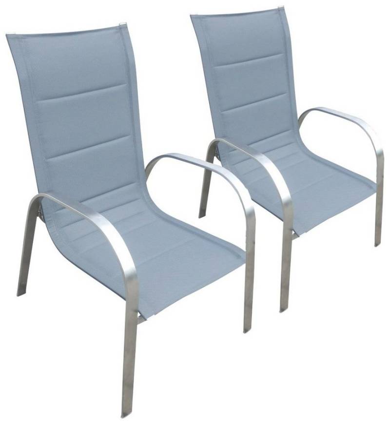 MERXX Gartenstuhl Lucca (Set, 2 St), 2er Set, Alu/Textil, stapelbar von MERXX