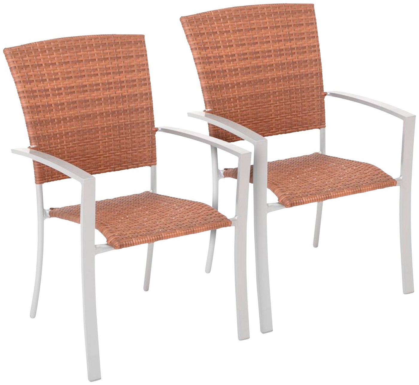 MERXX Gartenstuhl Savonna (Set, 2 St), 2er Set, Polyrattan, stapelbar, 2er Set von MERXX
