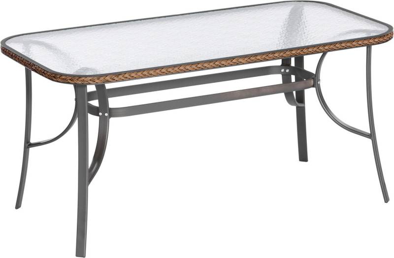 MERXX Gartentisch »Roma« (1-St), Aluminiumgestell mit Sicherheitsglas, BxTxH: 80x150x72,5 cm von MERXX